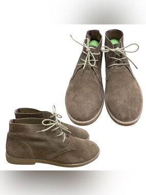 West & Vine Taupe Suede Chukka Boots - Classic Lace-Up Comfort S10